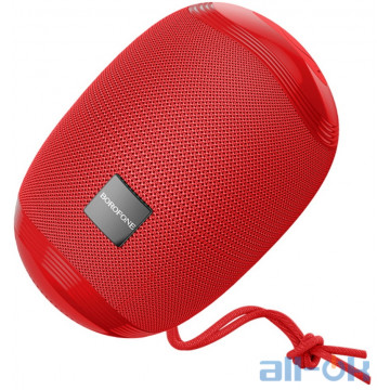 Акустика BOROFONE Rich sound sports wireless speaker IPX5 BR3 |TWS, BT5.0, AUX, FM, TF, USB| red