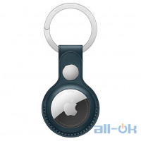 Чохол для пошукового брелока Apple AirTag Leather Key Ring Baltic Blue (MHJ23)