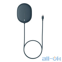 Бездротовий зарядний пристрій BASEUS Light Magnetic Wireless Charger Blue (WXQJ-03)