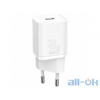Мережевий зарядний пристрій 1Type-C Baseus Super Si 30W White (CCSUP-J02)