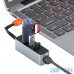 Мультипортовый адаптер Baseus Steel Cannon Series USB A to USB3.0*3+RJ45 HUB Adapter Dark Gray — интернет магазин All-Ok. Фото 9