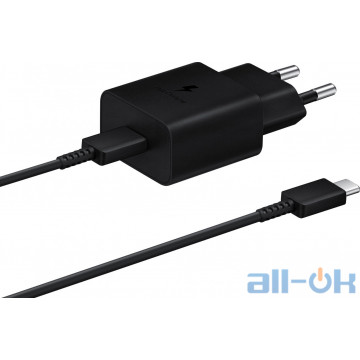 Мережевий зарядний пристрій Samsung EP-T1510XBEGRU 15W Power Adapter Type-C Black