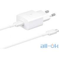 Мережевий зарядний пристрій Samsung EP-T1510XWEGRU 15W Power Adapter Type-C White