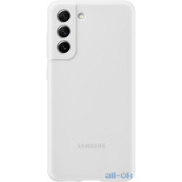 Чохол Samsung Silicone Cover для Samsung Galaxy S21 FE (EF-PG990TWEGRU) White