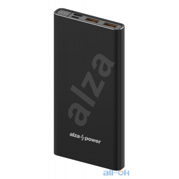 Зовнішній акумулятор AlzaPower Metal 10000mAh Fast Charge + PD3.0 Black