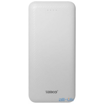 Внешний аккумулятор Power Bank TEMCO PAT01-B 10000mAh White