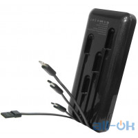 Зовнішній акумулятор Power Bank Temco PAL09-N 5V/2A 10000mah 4 in 1 black  