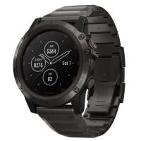  Спортивний годинник Garmin Fenix 5X Plus Sapphire Carbon Gray DLC Titanium with DLC Titanium Band (010-01989-04)