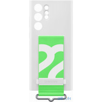 Чохол Samsung Silicone with Strap Cover для Samsung Galaxy S22 Ultra (EF-GS908TWEGRU) White 