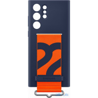 Чохол Samsung Silicone with Strap Cover для Samsung Galaxy S22 Ultra (EF-GS908TNEGRU) Navy 