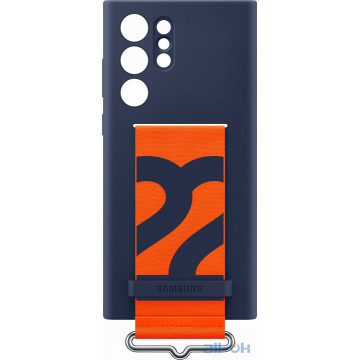 Чохол Samsung Silicone with Strap Cover для Samsung Galaxy S22 Ultra (EF-GS908TNEGRU) Navy 