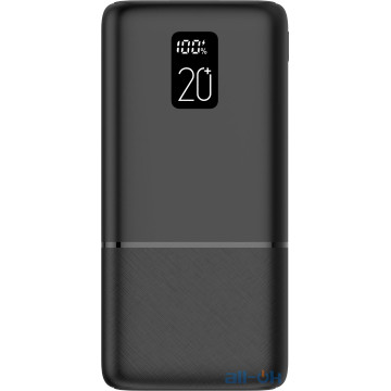 Зовнішній акумулятор (Power Bank) Sigma mobile X-power SI20A2QL 20000mAh Type-C PD20W QC22,5W Black