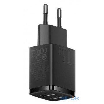 Мережевий зарядний пристрій Baseus Compact Charger 2U на 10.5W (CCXJ010201) Black