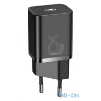 Мережевий зарядний пристрій Baseus Super Si Quick Charger 1C на 25W (CCSP020101) Black