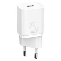 Мережевий зарядний пристрій Baseus Super Si Quick Charger 1C на 25W (CCSP020102) White