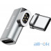 Перехідник Baseus Mini Magnetic Type-C Elbow Adapter Converter Gray (CATCX-0G) — інтернет магазин All-Ok. фото 1