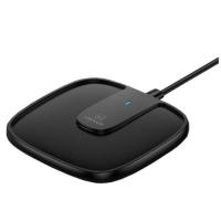 Бездротовий зарядний пристрій USAMS US-CD153 Ultra-thin Magnetic Fast Wireless Charger With Cable Black (CD153DZ01)