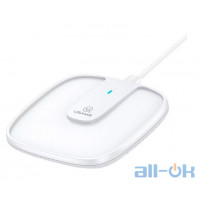 Бездротовий зарядний пристрій USAMS US-CD153 Ultra-thin Magnetic Fast Wireless Charger With Cable White (CD153DZ02)