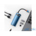 Мультипортовий адаптер Baseus Metal Gleam Series 6-in-1 Adapter HUB Blue (WKWG000003) — інтернет магазин All-Ok. фото 1