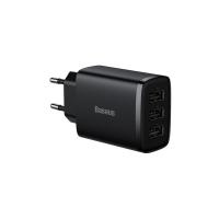 Мережевий зарядний пристрій Baseus Compact Charger 3U 17W Black (CCXJ020101) 