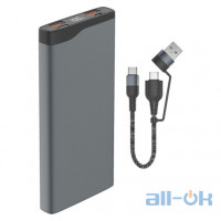 Зовнішній акумулятор Power bank 4Smarts VoltHub Pro 10000mAh 22.5W Black with Quick Charge, PD gunmetal