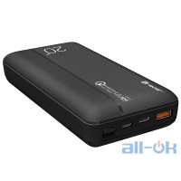 Зовнішній акумулятор (Power Bank) Tracer 20000mAh QC 3.0 PD 20W Black (TRABAT47020)