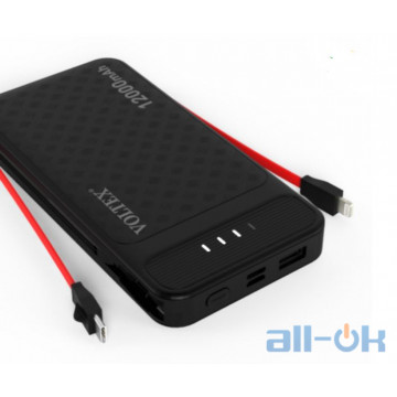Зовнішній акумулятор (Power Bank) Voltex V-130 12000 mAh