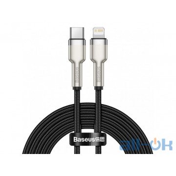 Кабель Lightning Baseus Lightning to USB Type-C Cafule Metal Data Cable PD 2m Black (CATLJK-B01)