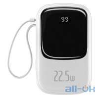 Зовнішній акумулятор (Power Bank) Baseus Power Bank 20000mAh з USB-C Cable Q Pow Display 22.5W White (PPQD-I02)