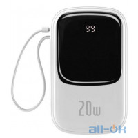 Зовнішній акумулятор (Power Bank) Baseus Qpow Digital Display Quick Charging Power Bank 20W 20000mAh White (PPQD-H02)