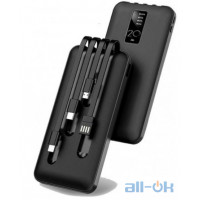 Зовнішній акумулятор (Power Bank) PowerWay TX23 20000mAh (with cable) Black