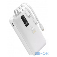Зовнішній акумулятор (Power Bank) PowerWay TX23 20000mAh (with cable) White 