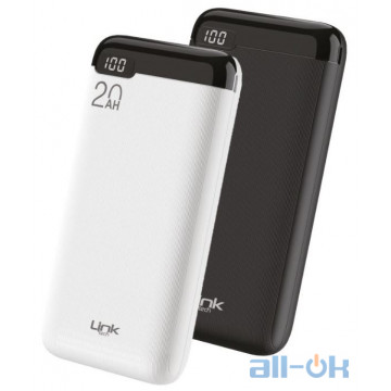 Зовнішній акумулятор (Power Bank) Link-Tech LT20 20000 mAh White