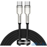 Кабель USB Type-C Baseus Cafule Series Metal Data Cable Type-C to Type-C 100W 1m Black (CATJK-C01)