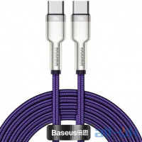 Кабель USB Type-C Baseus Cafule Metal Type-C to Type-C 1m Purple (CATJK-C05)