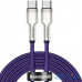Кабель USB Type-C Baseus Cafule Metal Type-C to Type-C 1m Purple (CATJK-C05) — інтернет магазин All-Ok. фото 3