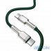 Кабель USB Type-C Baseus Cafule Metal Data Cable Type-C to Type-C 100W 1m Green (CATJK-C06)  — інтернет магазин All-Ok. фото 1