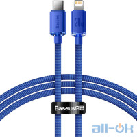 Кабель Lightning Baseus USB Type C to Lightning Crystal Shine Series 20W 1.2m Blue (CAJY000203) 