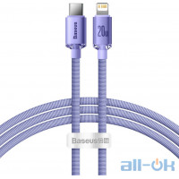 Кабель Lightning Baseus USB Type-C to Lightning Crystal Shine Series 20W 2m Purple (CAJY000305)