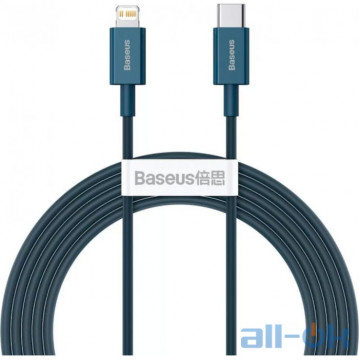 Кабель Lightning Baseus Superior Series Fast Charging Data Cable Type-C to Lightning PD 20W 1m Blue (CATLYS-A03) 