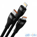 Кабель USB Type-C/Lightning/Micro USB Baseus Flash Series II 100W 3-in-1 USB to Type-C/Lightning/Micro USB 1.2m Black (CASS030001) — інтернет магазин All-Ok. фото 2