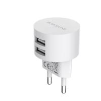 Мережевий зарядний пристрій Borofone BA23A Brilliant Double USB 2.4A White