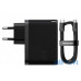 Мережевий зарядний пристрій Baseus GaN3 Pro Fast Charger C+U 100W (Type-C to Type-C 100W(20V/5A) (1m) Black (CCGP090201) — інтернет магазин All-Ok. фото 1