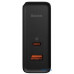 Мережевий зарядний пристрій Baseus GaN3 Pro Fast Charger C+U 100W (Type-C to Type-C 100W(20V/5A) (1m) Black (CCGP090201) — інтернет магазин All-Ok. фото 2