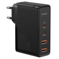 Мережевий зарядний пристрій Baseus GaN2 Pro Q.C 2C + Charger Type-C Cable 100W Black (CCGAN2P-L01)