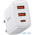 Мережевий зарядний пристрій Baseus Compact Quick Charger 2U+C 30W White (CCXJ-E02) — інтернет магазин All-Ok. фото 3