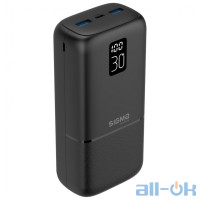 Зовнішній акумулятор (Power Bank) Sigma mobile X-power SI30A3QL 30000mAh Type-C PD20W QC22,5W Black UA UCRF