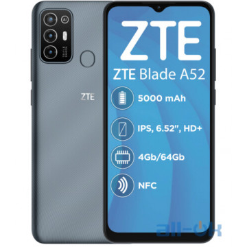 ZTE Blade A52 4/64GB Space Gray UA UCRF