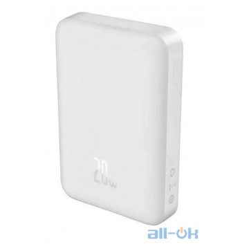 Зовнішній акумулятор (Power Bank) Baseus Magnetic Wireless Charging Power Bank 10000mAh 20W (PPCXM10) White 