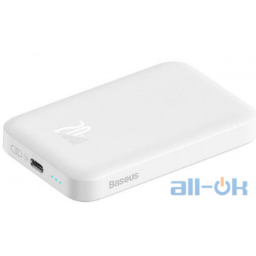 Зовнішній акумулятор (Power Bank) Baseus Power Bank Magnetic Wireless 6000mAh 20W White (PPCX020002)